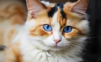 Calico cats with blue eyes