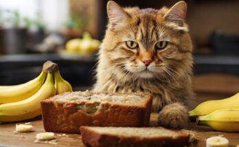 Cats eat banana bread
